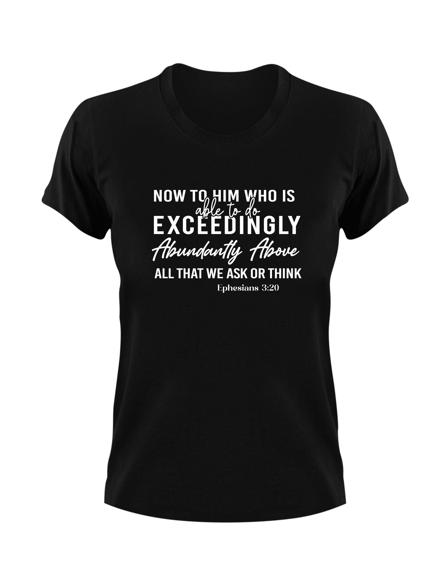 Now To Him Who Is Able To Do Exceedingly Abundantly Above All That We Ask or Think Ephesians 3:20