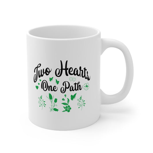 Two Hearts One Path Mug